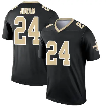 ＃24 Men's Johnathan Abram Black Legend New Orleans Saints Jersey