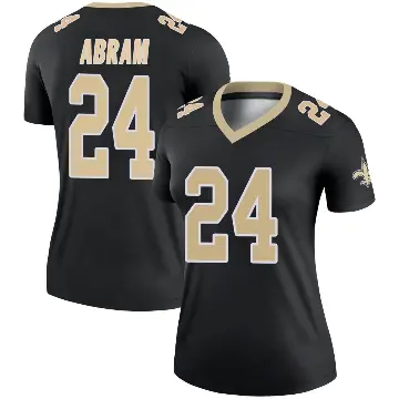＃24 Women's Johnathan Abram Black Legend New Orleans Saints Jersey