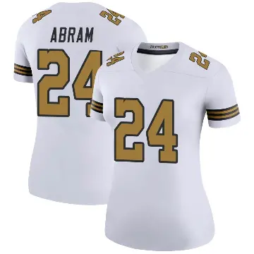 ＃24 Women's Johnathan Abram White Legend New Orleans Saints Color Rush Jersey