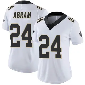 ＃24 Women's Johnathan Abram White Limited New Orleans Saints Vapor Untouchable Jersey