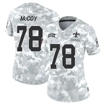 ＃78 Women's Erik McCoy Arctic Camo Limited New Orleans Saints 2024 Salute to Service Jersey