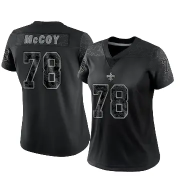 ＃78 Women's Erik McCoy Black Limited New Orleans Saints Reflective Jersey