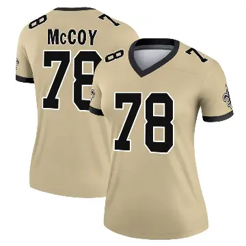 ＃78 Women's Erik McCoy Gold Game New Orleans Saints Legend day s Alternate Performance Jersey