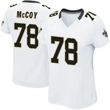 ＃78 Women's Erik McCoy White Game New Orleans Saints Jersey